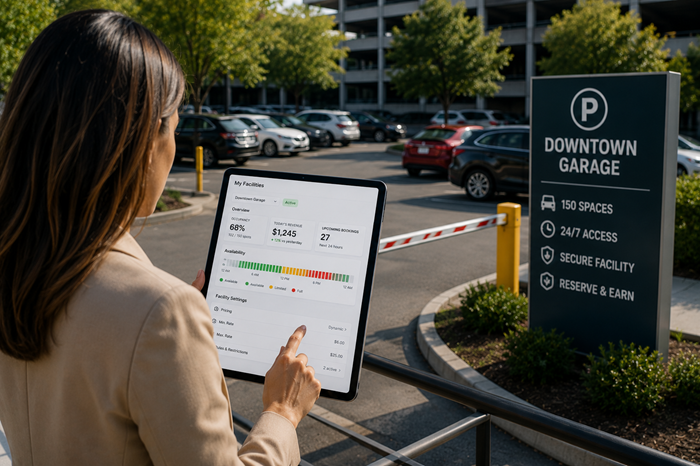 Property owner managing a parking facility
